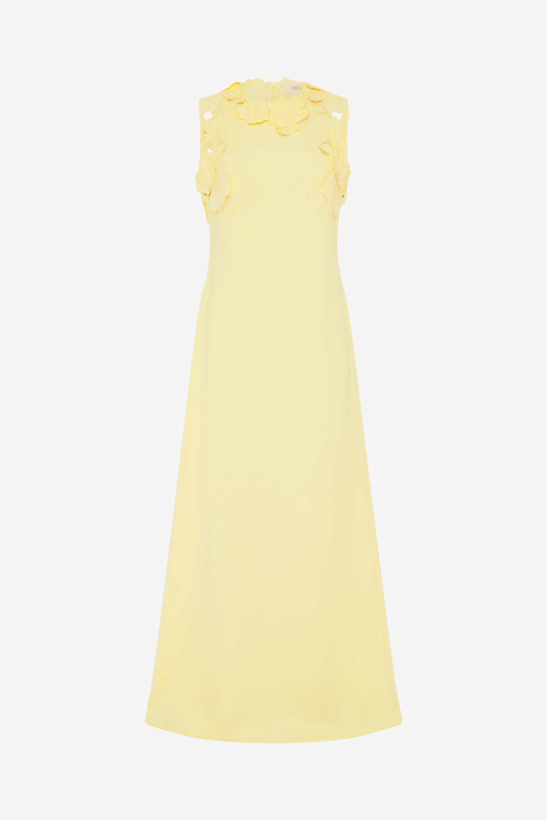 Exclusive LEO LIN Solene Appliqué Maxi Dress - Sorbet Yellow