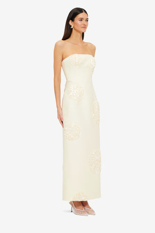 Exclusive LEO LIN Rayna Embellished Bustier Maxi Dress - Cream