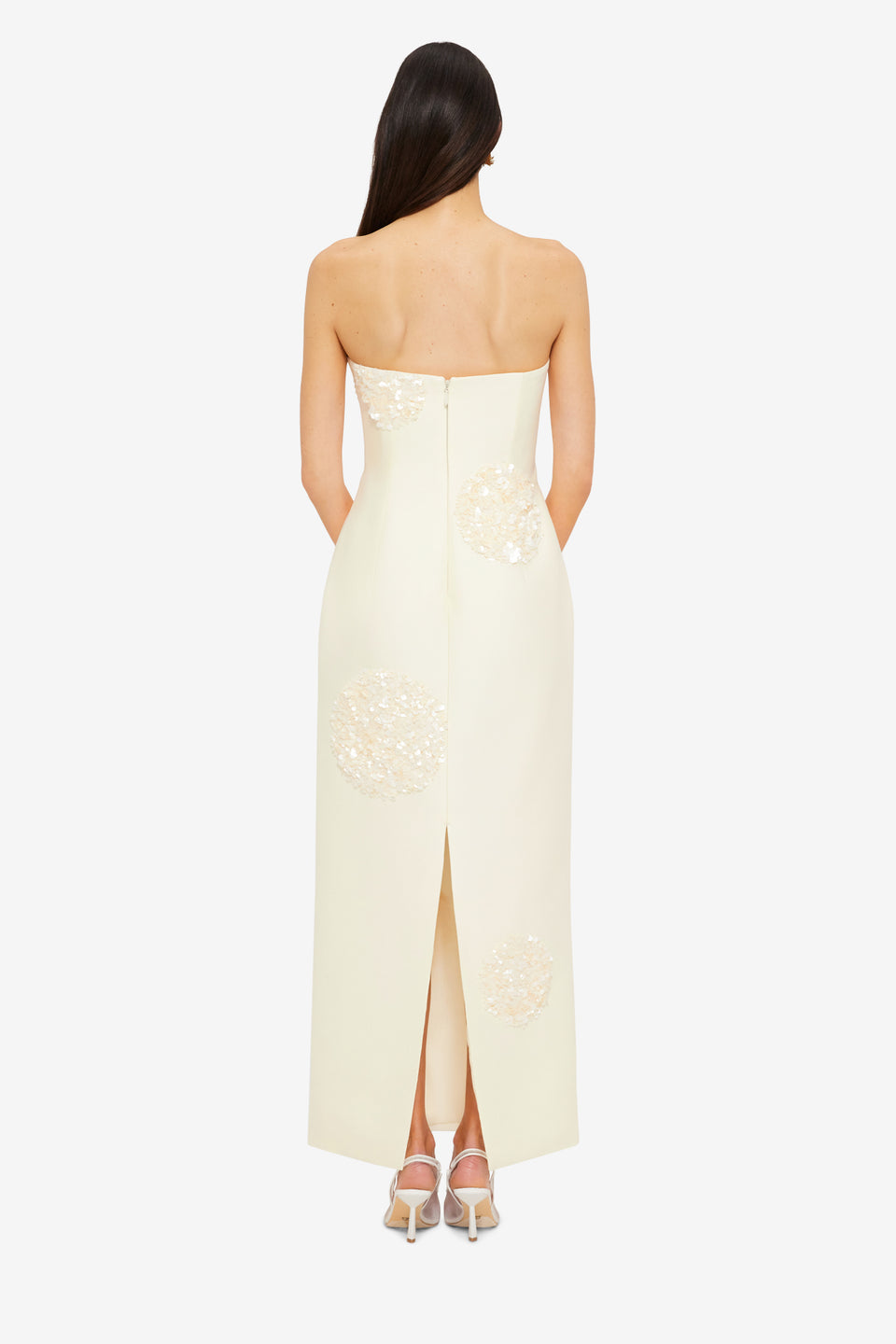 Exclusive LEO LIN Rayna Embellished Bustier Maxi Dress - Cream