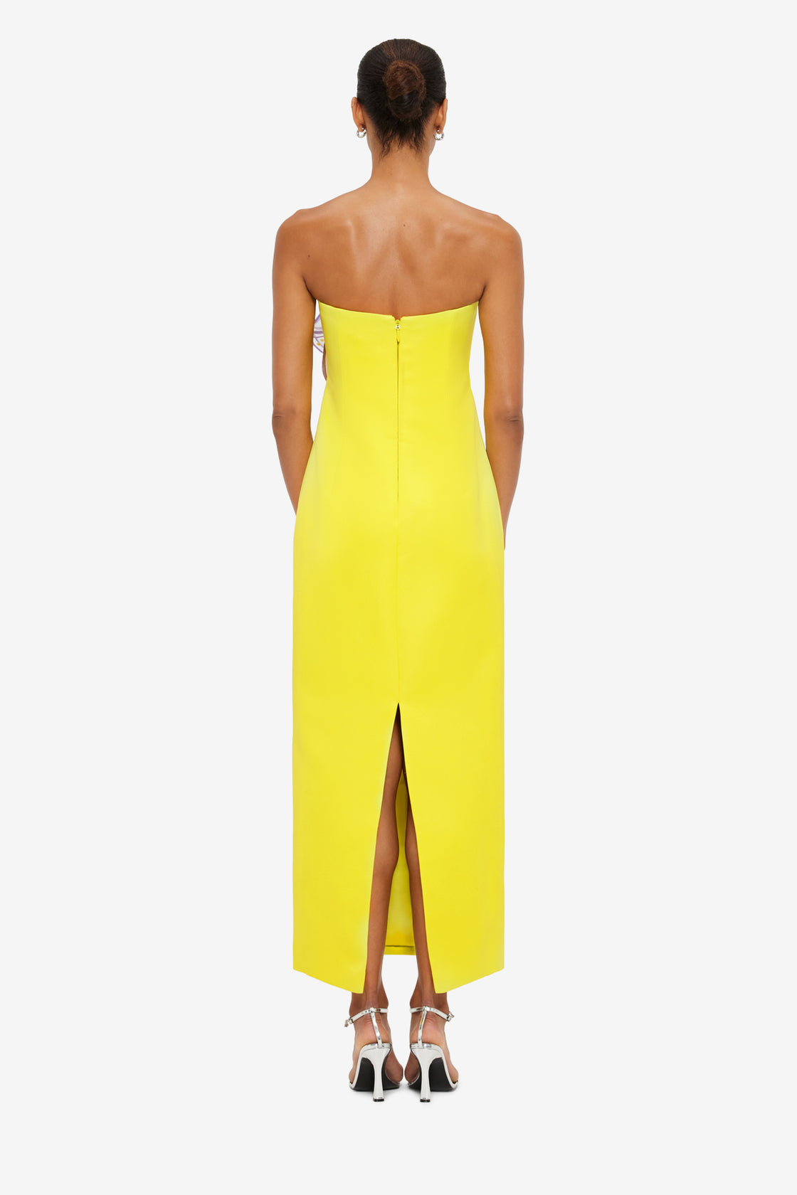 Exclusive LEO LIN Rayna Appliqué Floral Maxi Dress - Iris Print in Yellow