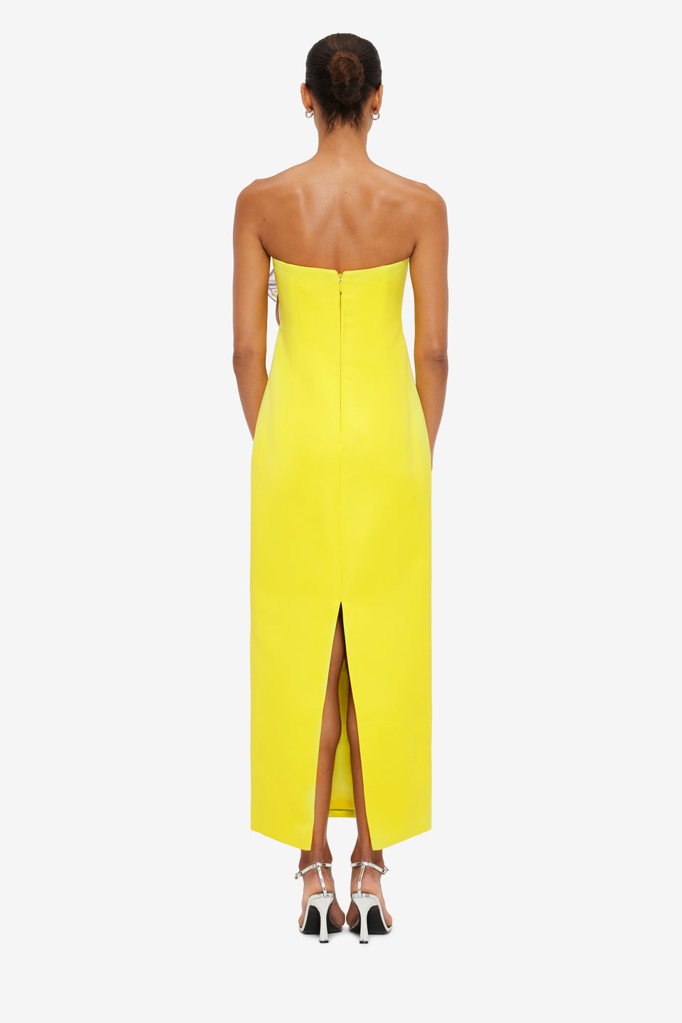 Exclusive LEO LIN Rayna Appliqué Floral Maxi Dress - Iris Print in Yellow