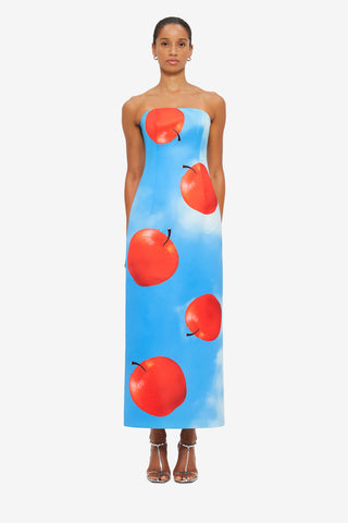 Exclusive LEO LIN Rayna Printed Bustier Maxi Dress - Apple