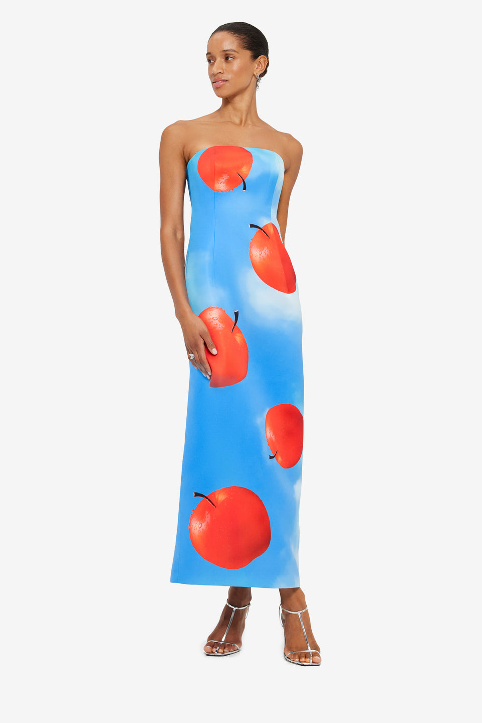 Exclusive LEO LIN Rayna Printed Bustier Maxi Dress - Apple