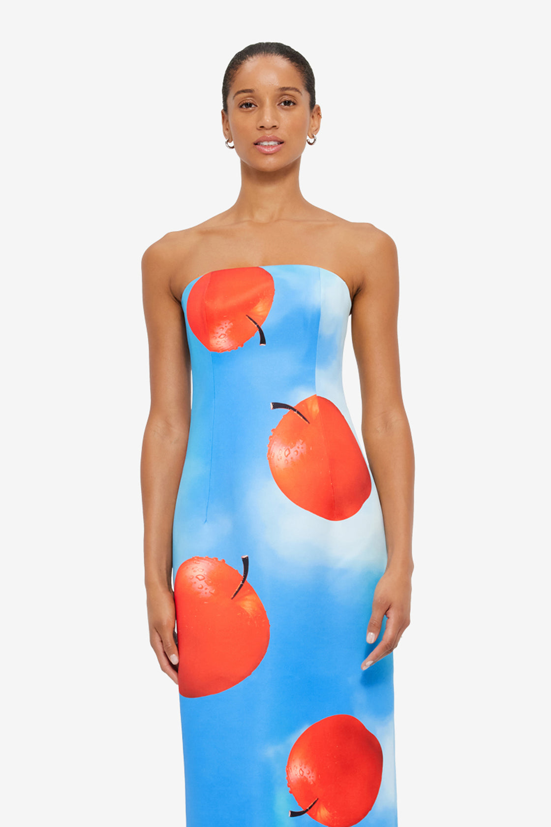 Exclusive LEO LIN Rayna Printed Bustier Maxi Dress - Apple
