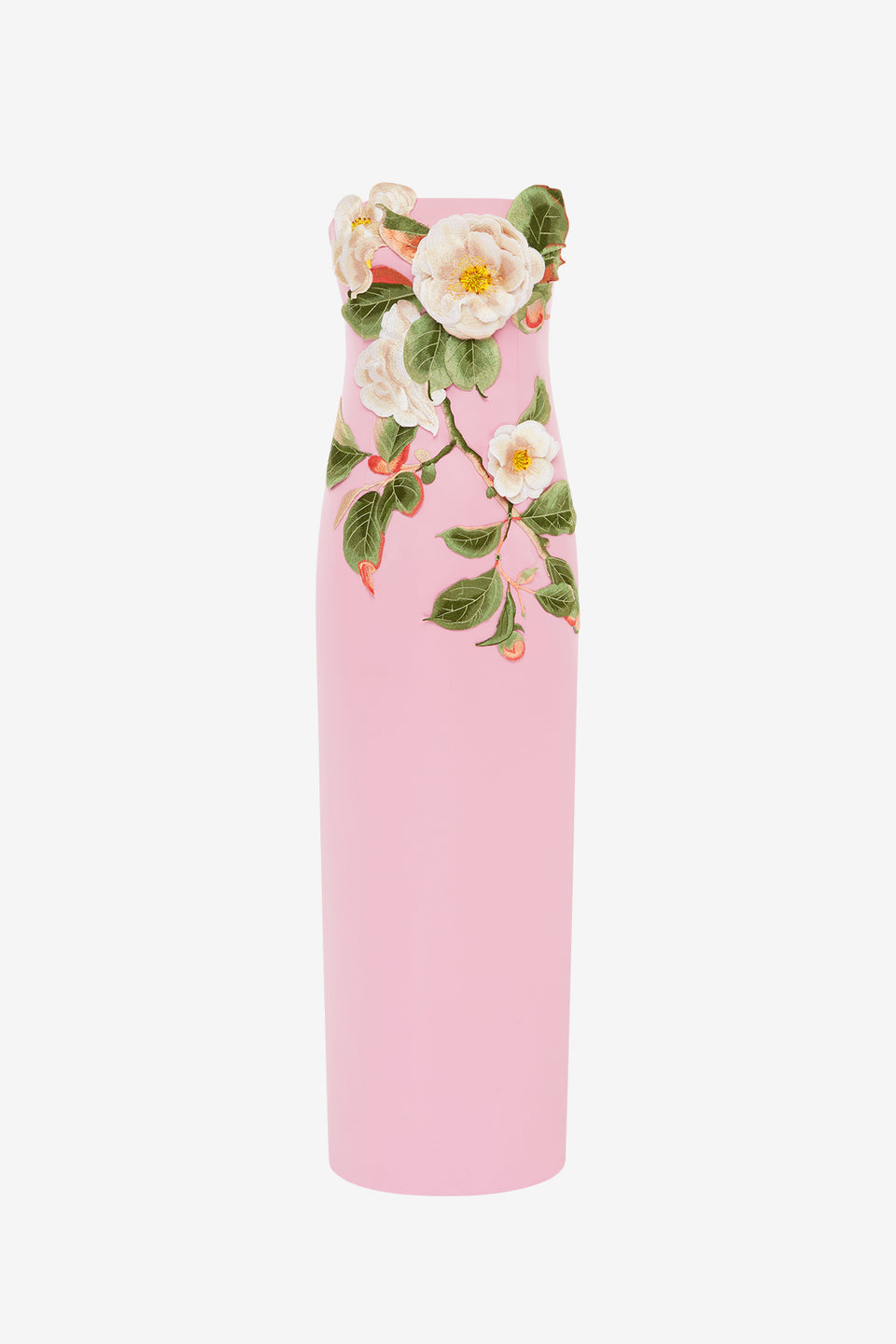 Exclusive LEO LIN Rayna Appliqué Floral Bustier Maxi Dress - Camelia Print
