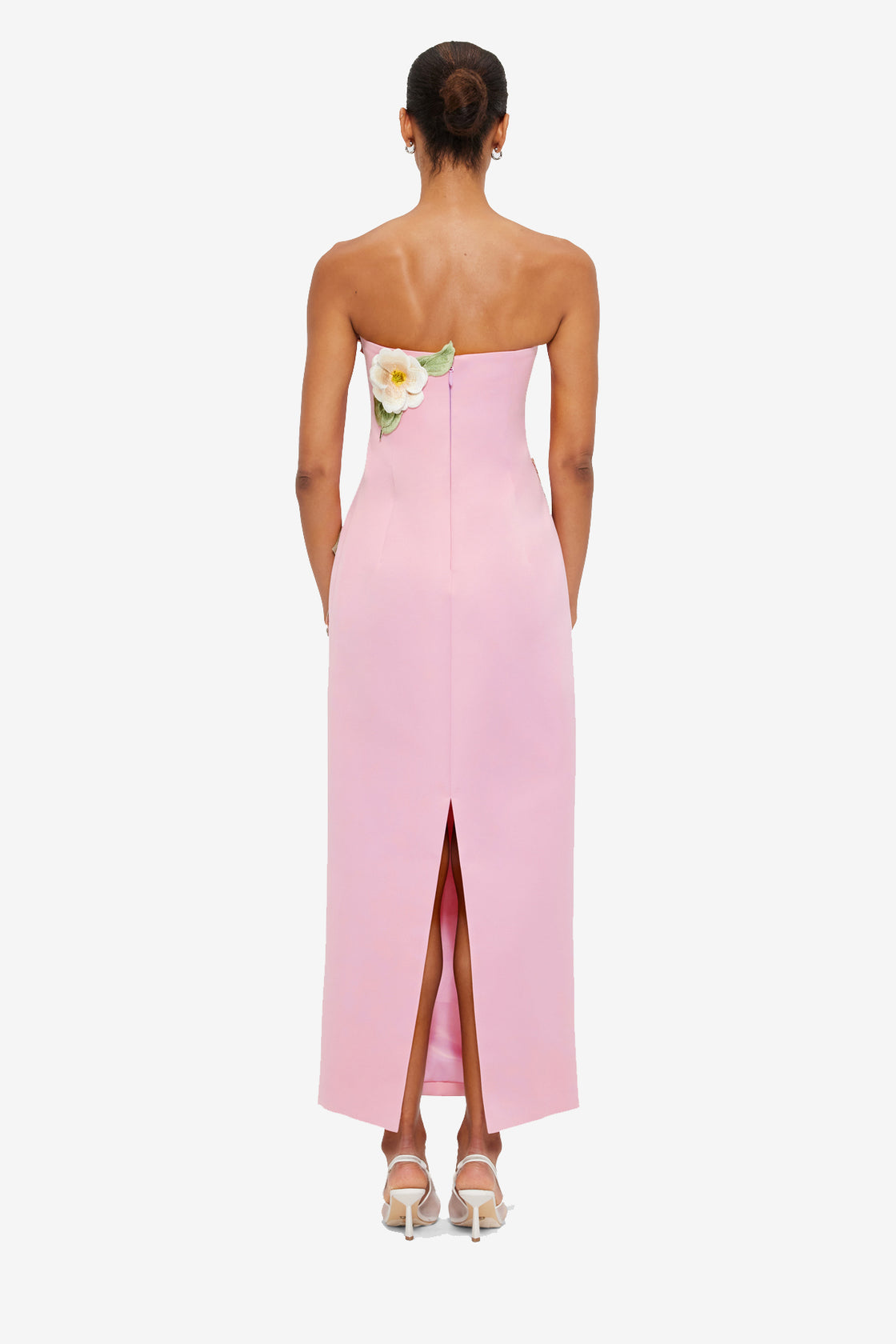 Rayna Appliqu Floral Bustier Maxi Dress - Camelia Print LEO LIN Rayna Appliqu Floral Bustier Maxi Dress - Camelia Print LEO LIN