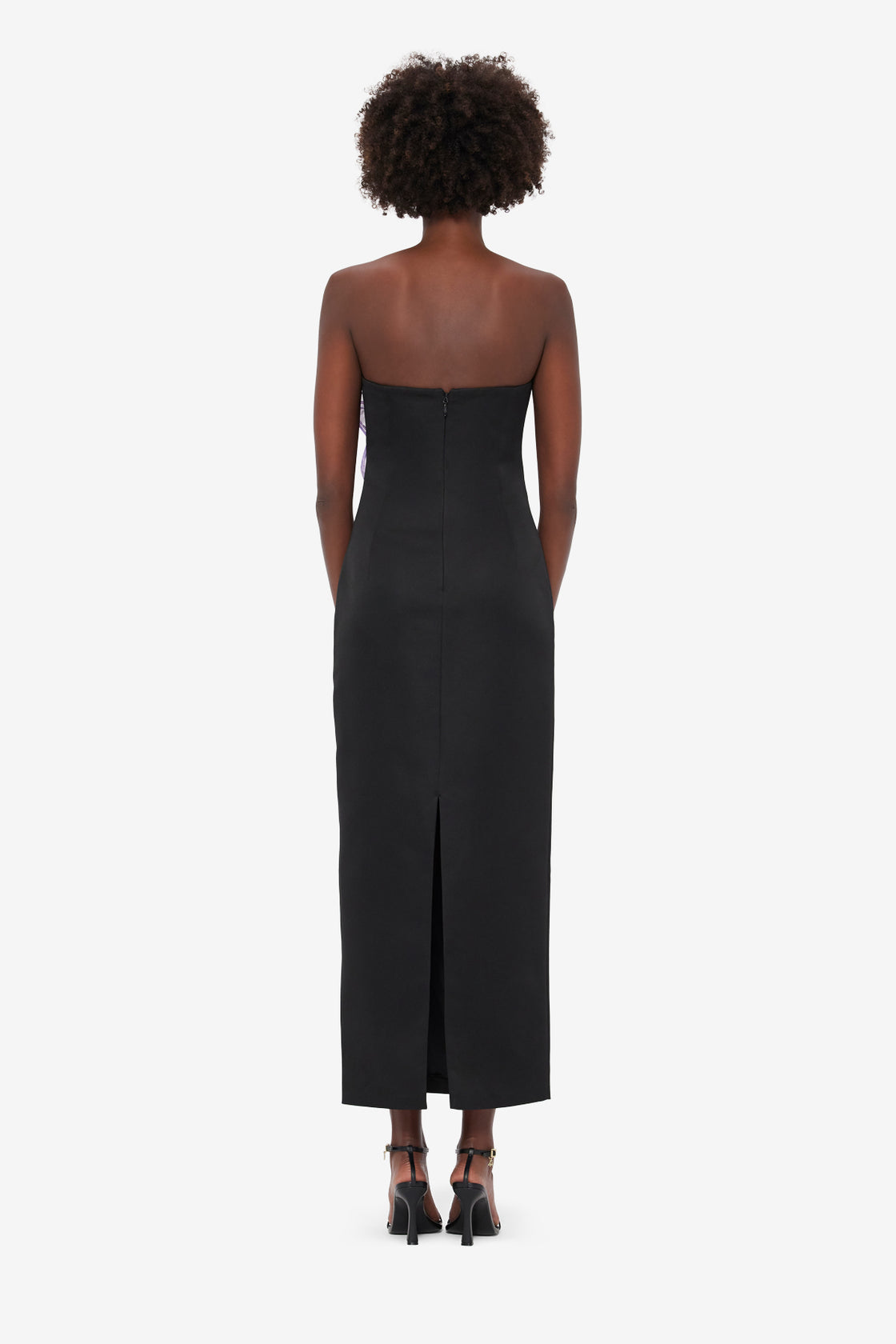 Rayna Appliqu Floral Maxi Dress - Iris Print in Ebony LEO LIN Rayna Appliqu Floral Maxi Dress - Iris Print in Ebony LEO LIN