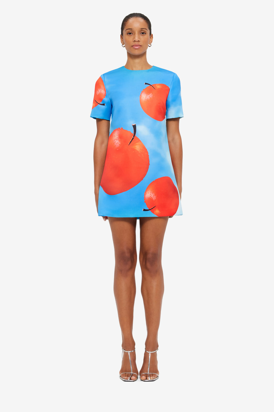 Exclusive LEO LIN Alexa T-Shirt Mini Dress - Apple Print