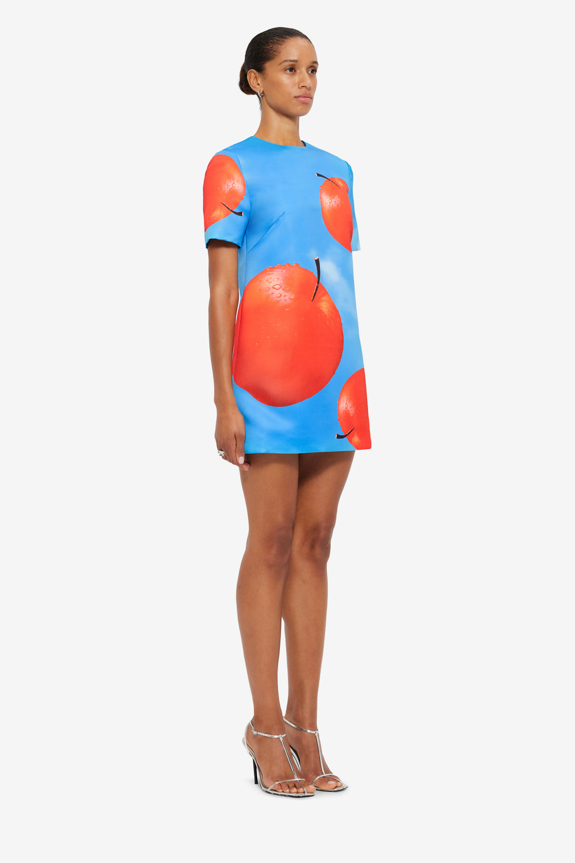 Exclusive LEO LIN Alexa T-Shirt Mini Dress - Apple Print