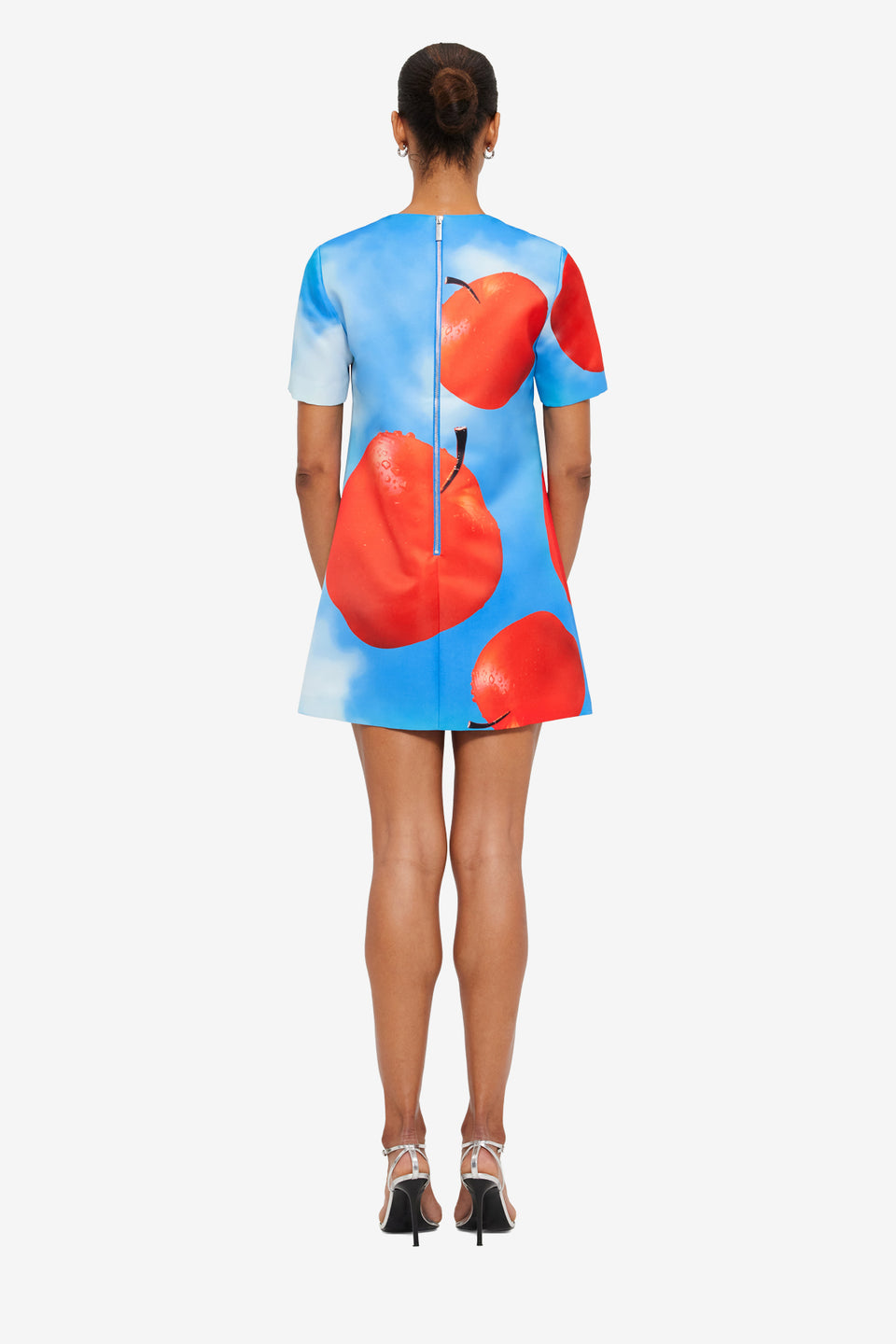 Exclusive LEO LIN Alexa T-Shirt Mini Dress - Apple Print