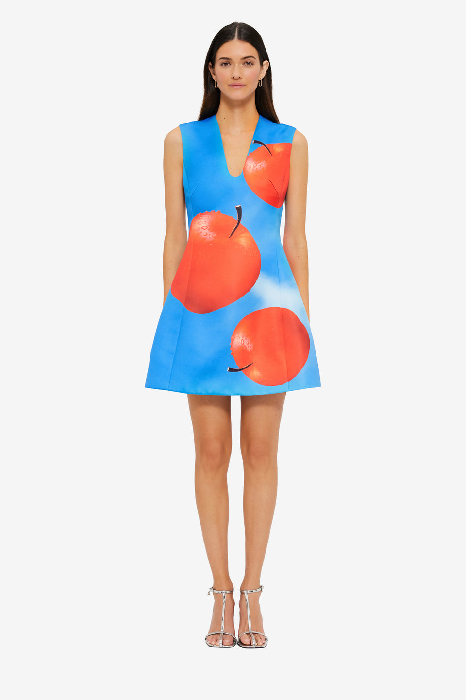 Exclusive LEO LIN Alexa T-Shirt Mini Dress - Apple Print