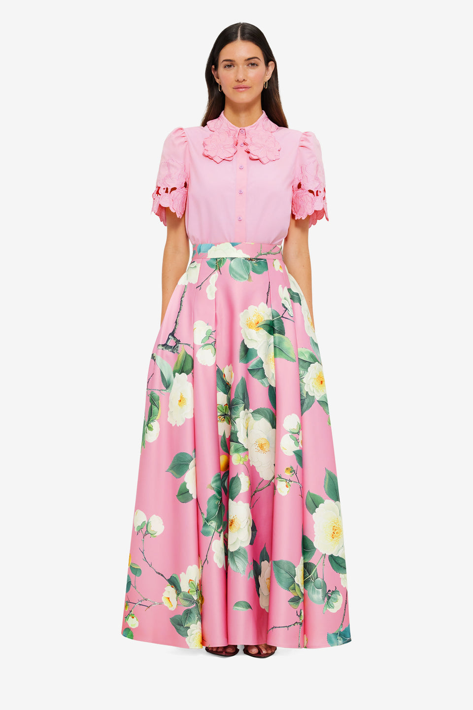 Exclusive LEO LIN Reinette Skirt - Camelia Print