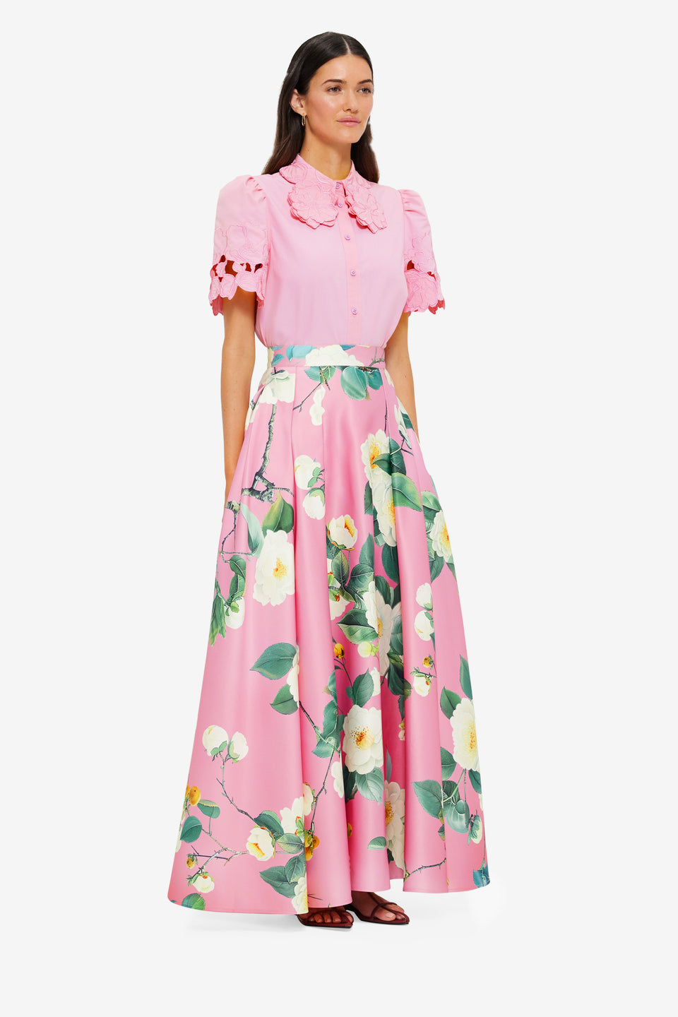 Exclusive LEO LIN Reinette Skirt - Camelia Print