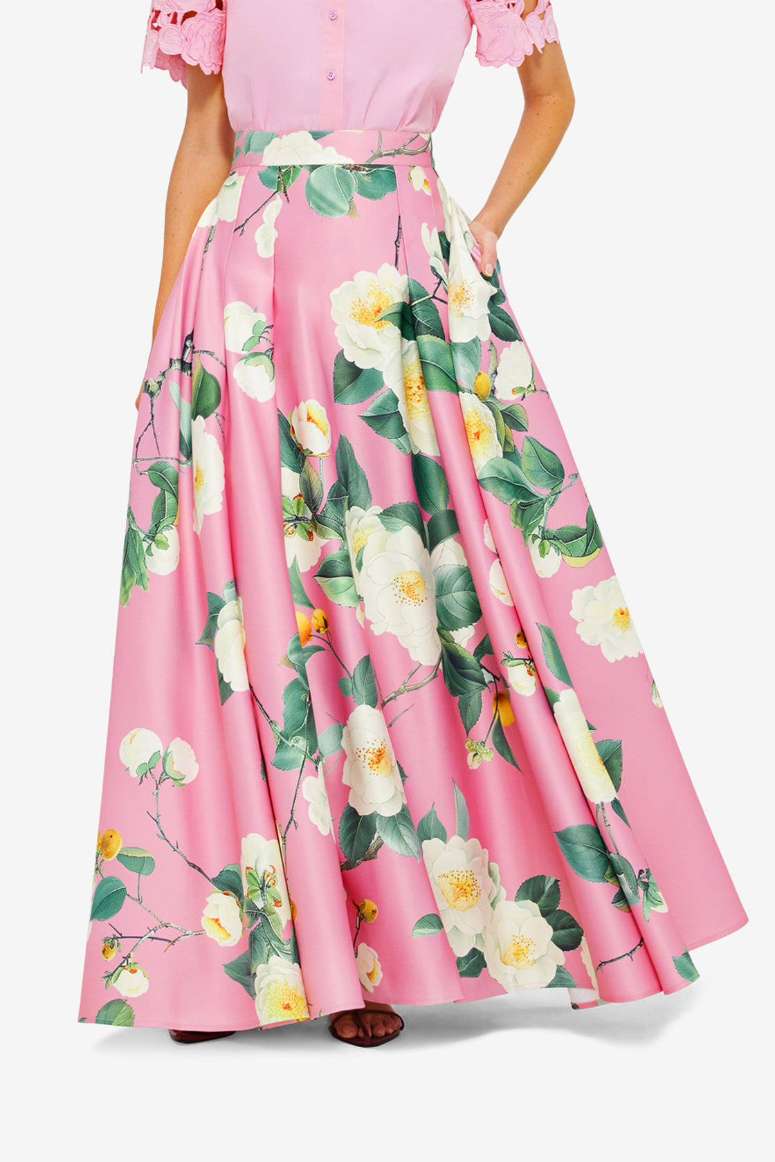 Exclusive LEO LIN Reinette Skirt - Camelia Print