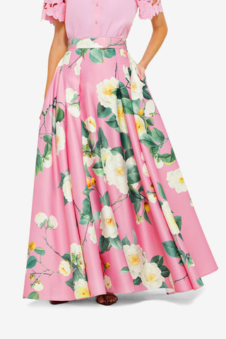 Exclusive LEO LIN Reinette Skirt - Camelia Print