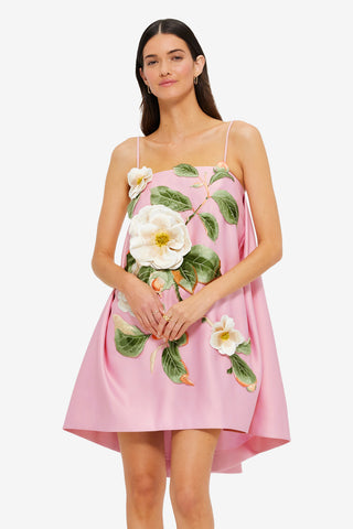 Exclusive LEO LIN Felicia Applique Floral Mini Dress Camelia Print