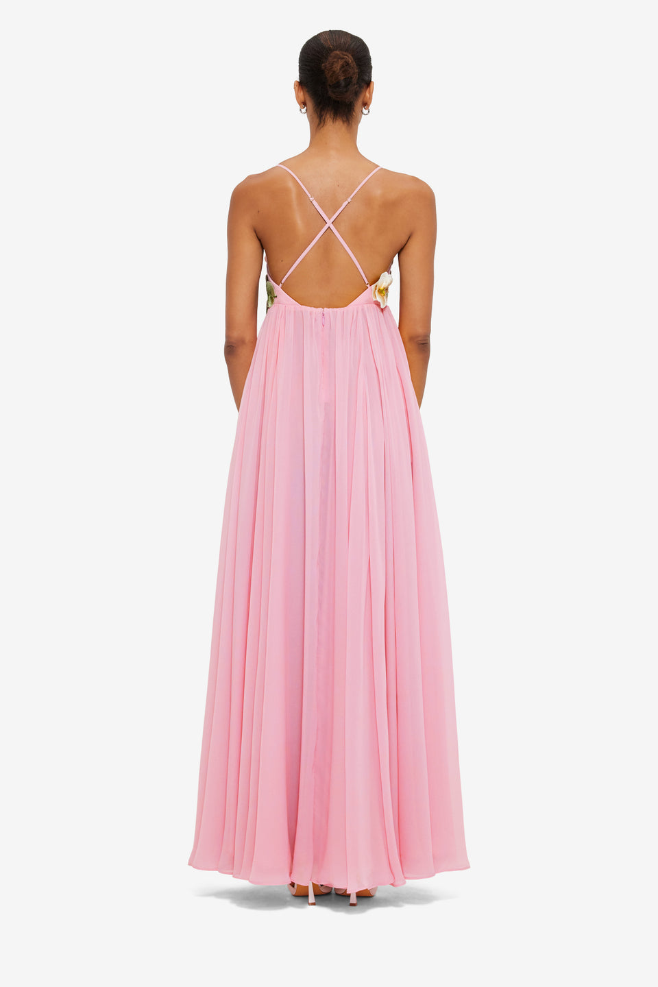 Exclusive LEO LIN Agnes Appliqué Floral Maxi Dress - Camelia Print