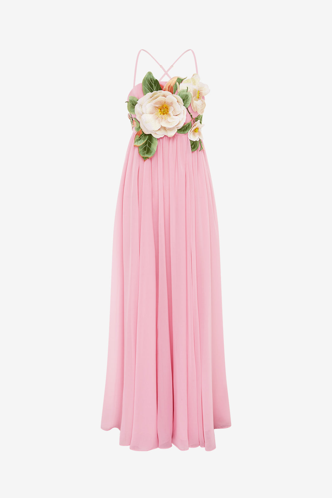 Exclusive LEO LIN Agnes Appliqué Floral Maxi Dress - Camelia Print