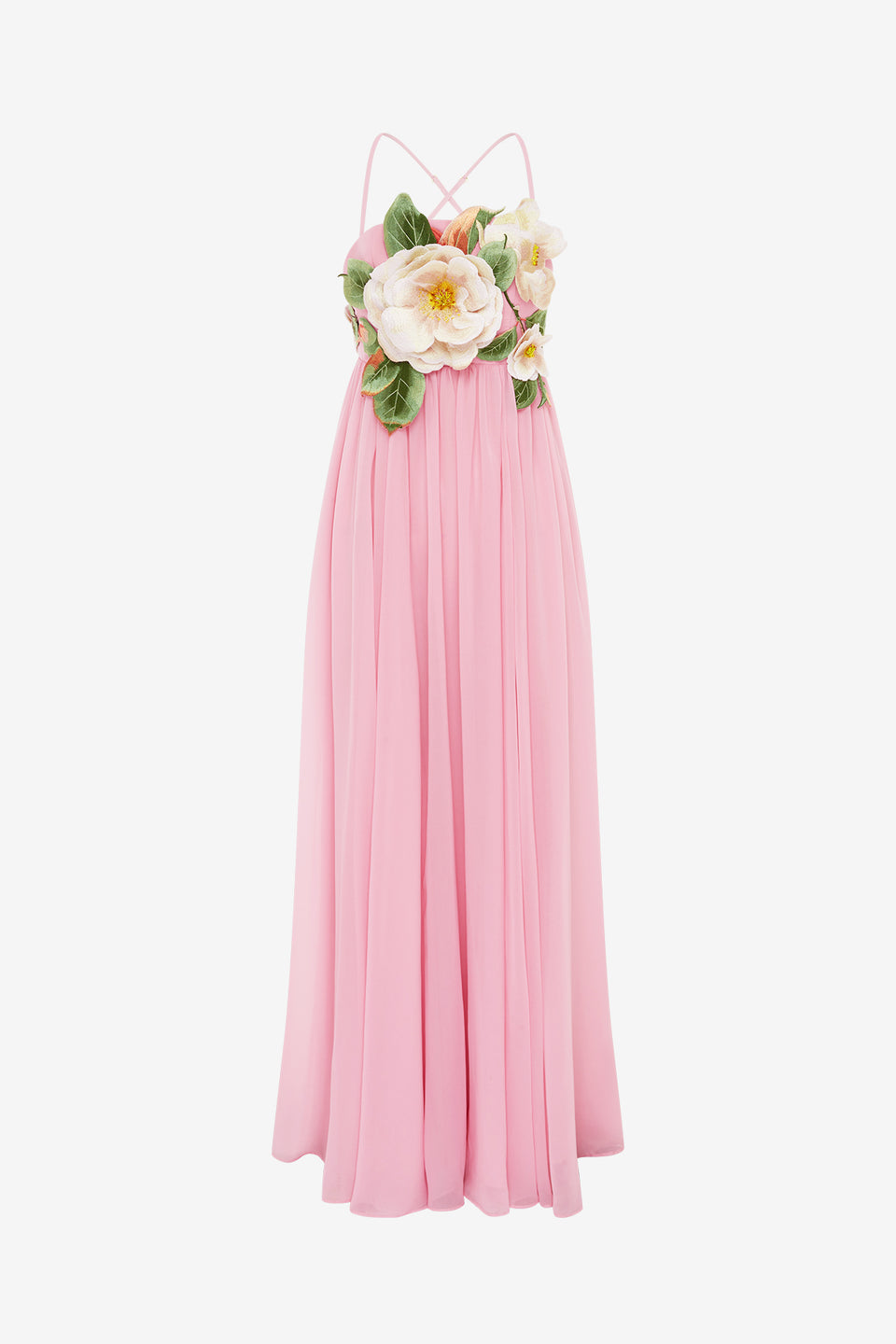 Exclusive LEO LIN Agnes Appliqué Floral Maxi Dress - Camelia Print