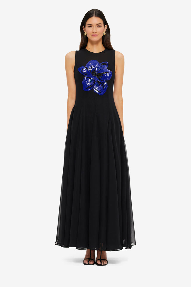 Exclusive LEO LIN Linnea Embellished Maxi Dress - Ebony