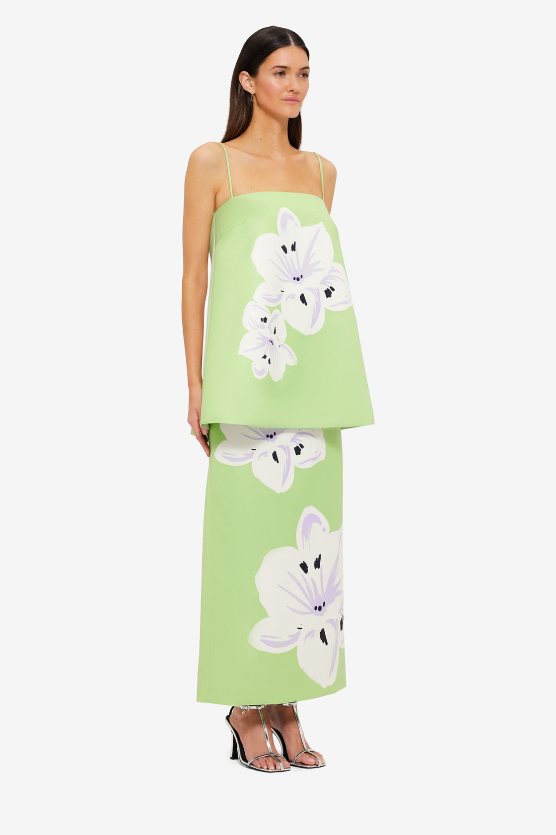 Exclusive LEO LIN Etienne Top - Hibiscus in Matcha