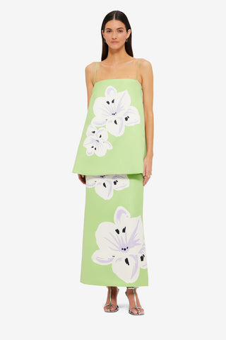 Exclusive LEO LIN Etienne Top - Hibiscus in Matcha