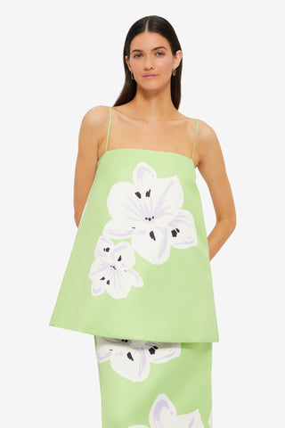 Exclusive LEO LIN Etienne Top - Hibiscus in Matcha
