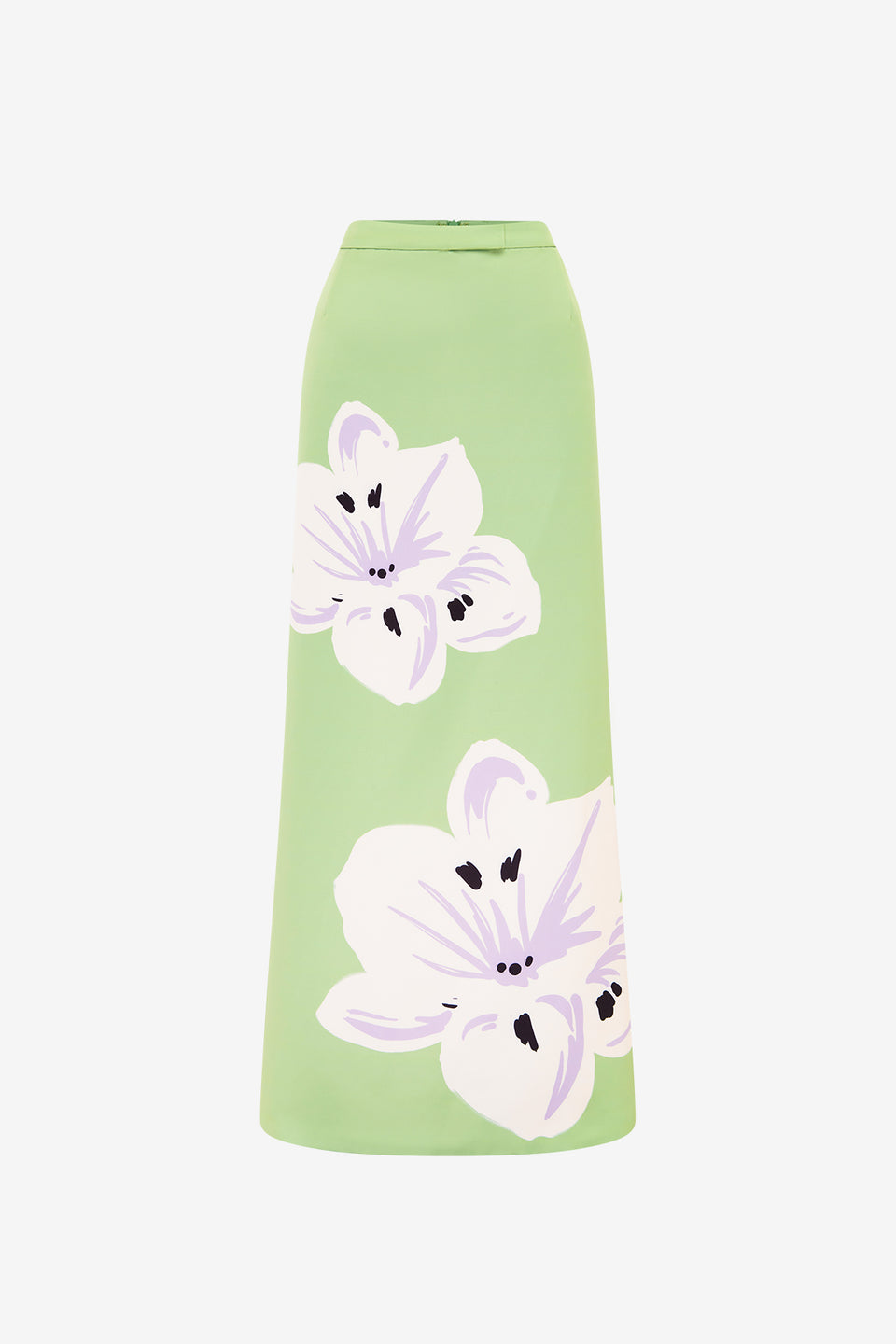 Exclusive LEO LIN Clementine Maxi Skirt - Hibiscus in Matcha