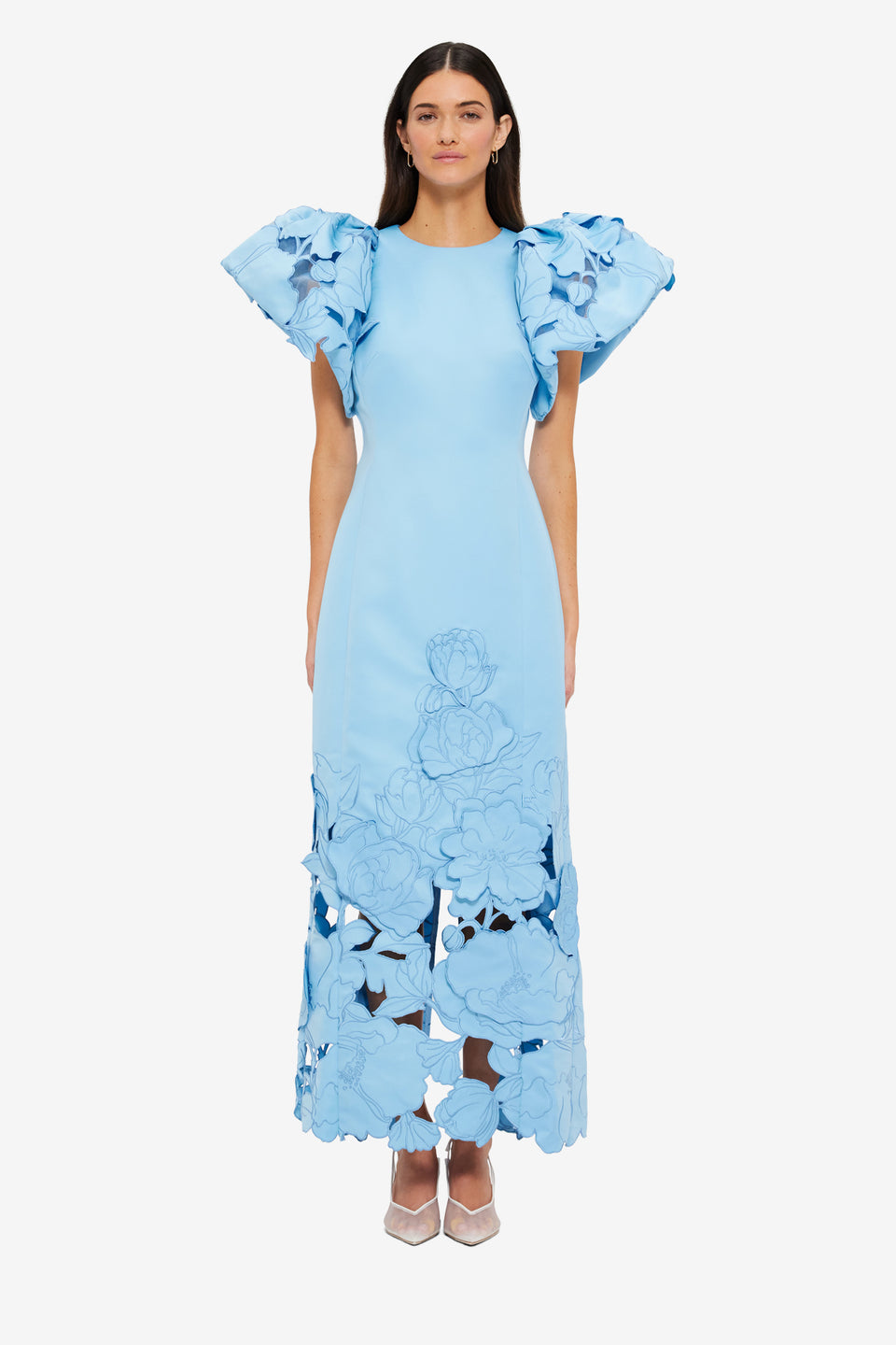 Exclusive LEO LIN Lucinda Appliqué Maxi Dress - Cornflower Blue