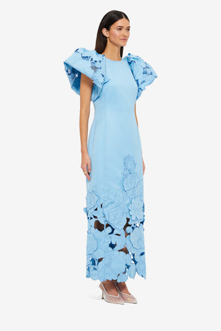 Exclusive LEO LIN Lucinda Appliqué Maxi Dress - Cornflower Blue