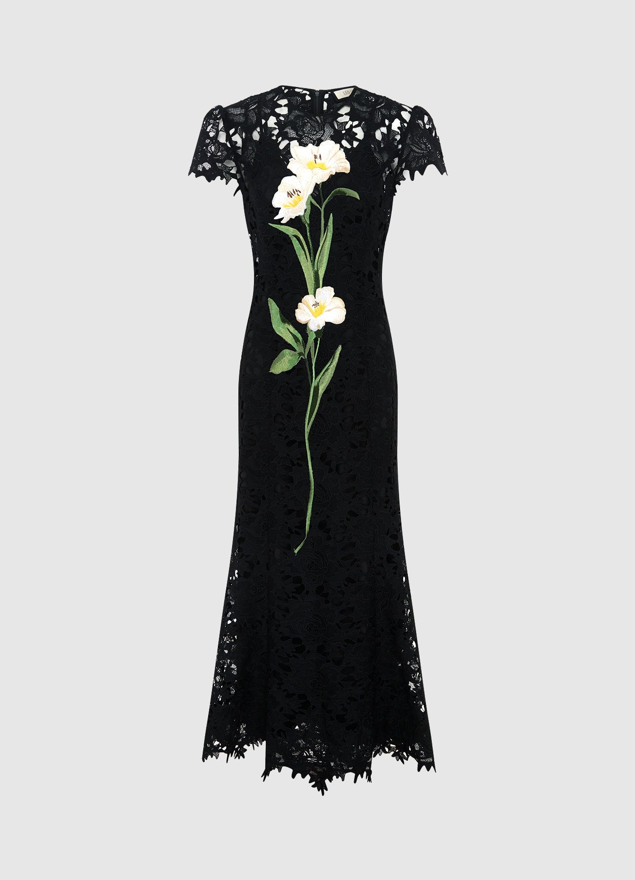 Monique Embroidered Lace Maxi Dress - Ebony – LEO LIN