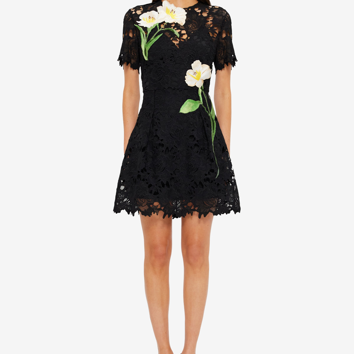 Margot - Elegant Embroidered Linen Midi Dress