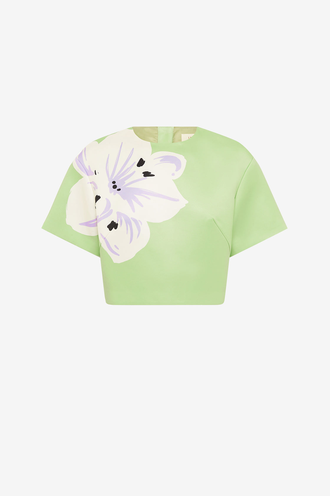Exclusive LEO LIN Indie Sleeve Top - Hibiscus in Matcha