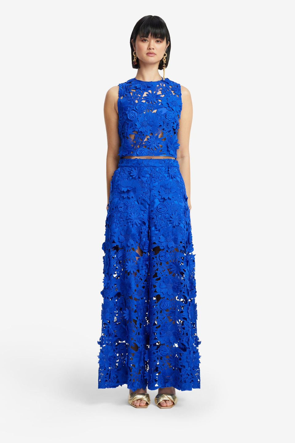 leo lin blue lace dress New LEO LIN Rayna Appliqu Dress. Online now