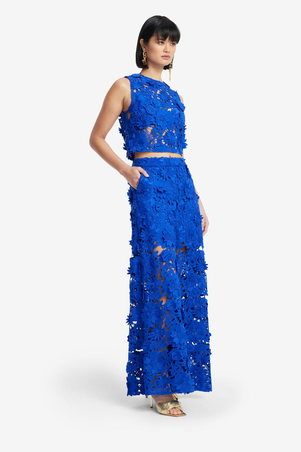 Iris Lace Top - Lapis LEO LIN Iris Lace Top - Lapis LEO LIN