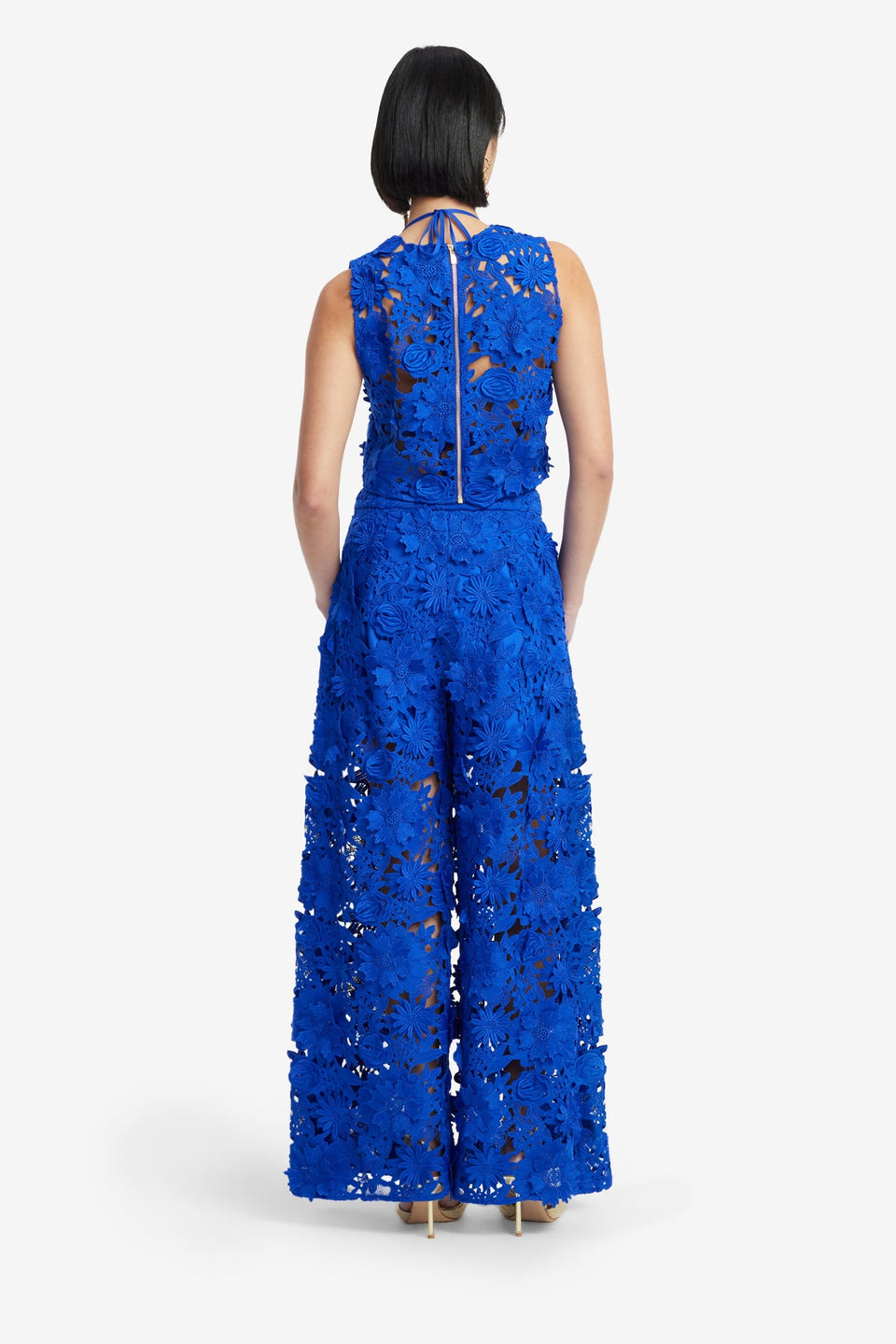 Exclusive LEO LIN Iris Lace Top - Lapis