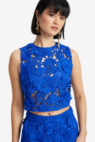 Exclusive LEO LIN Candied Lace Pants - Lapis