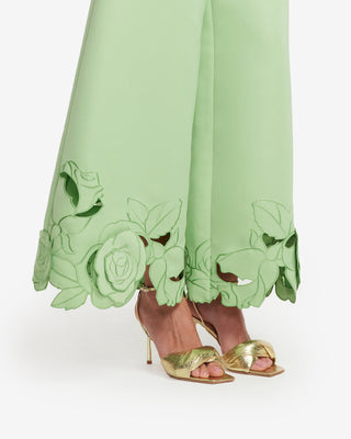 Theodora Appliqué Pants - Juniper Green Pants