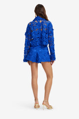 Robyn Lace Shirt - Lapis Blouse/Shirts