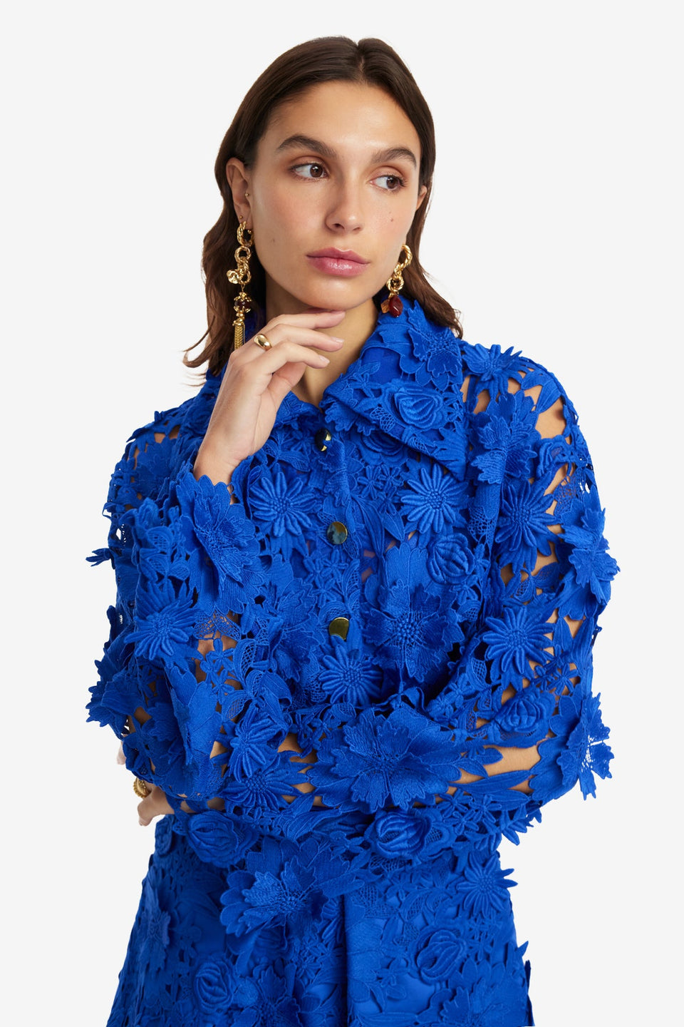 Exclusive LEO LIN Josie Lace Shorts - Lapis