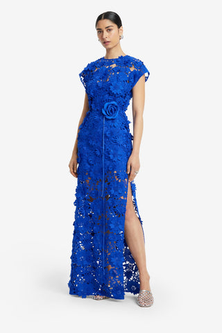 Exclusive LEO LIN Alena Lace Maxi Dress - Lapis