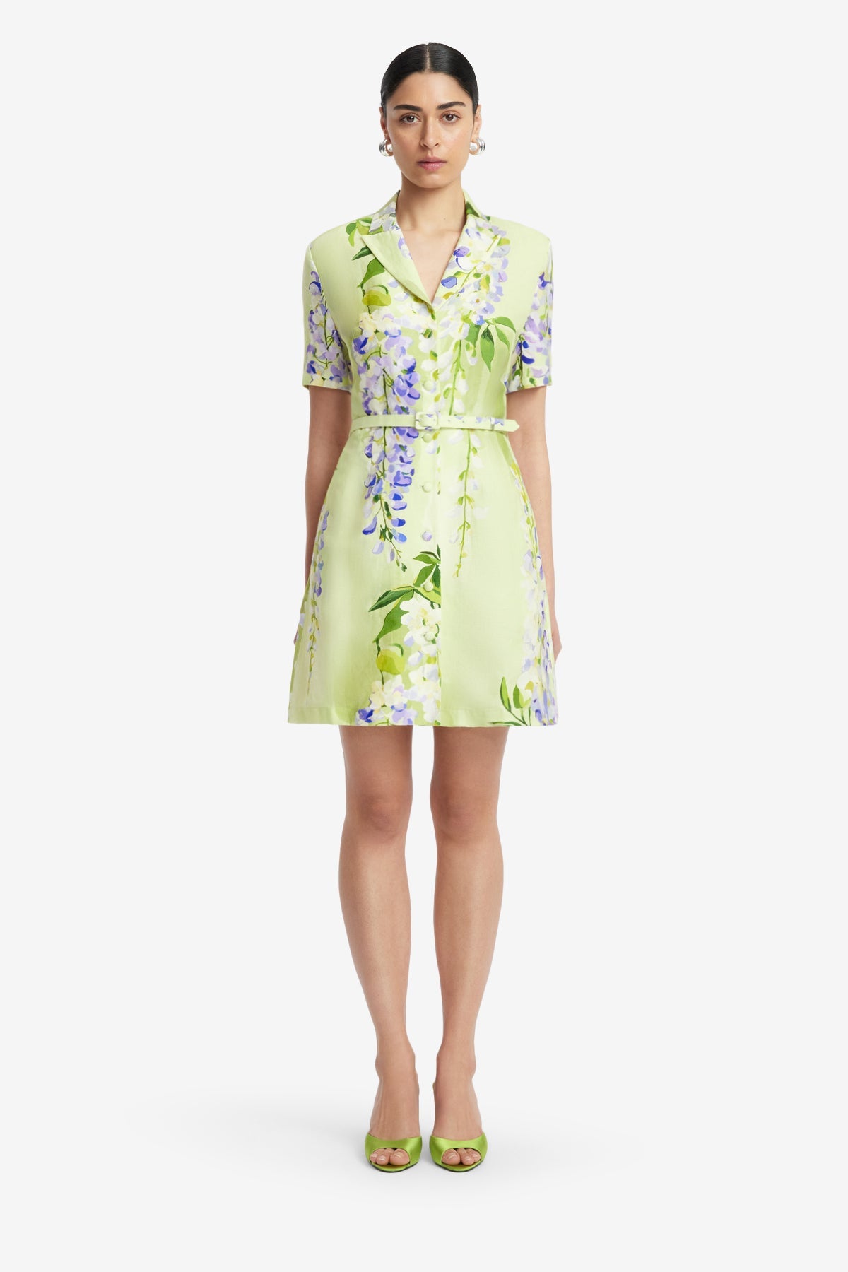 Brigitte Mini Dress - Wisteria Print – LEO LIN