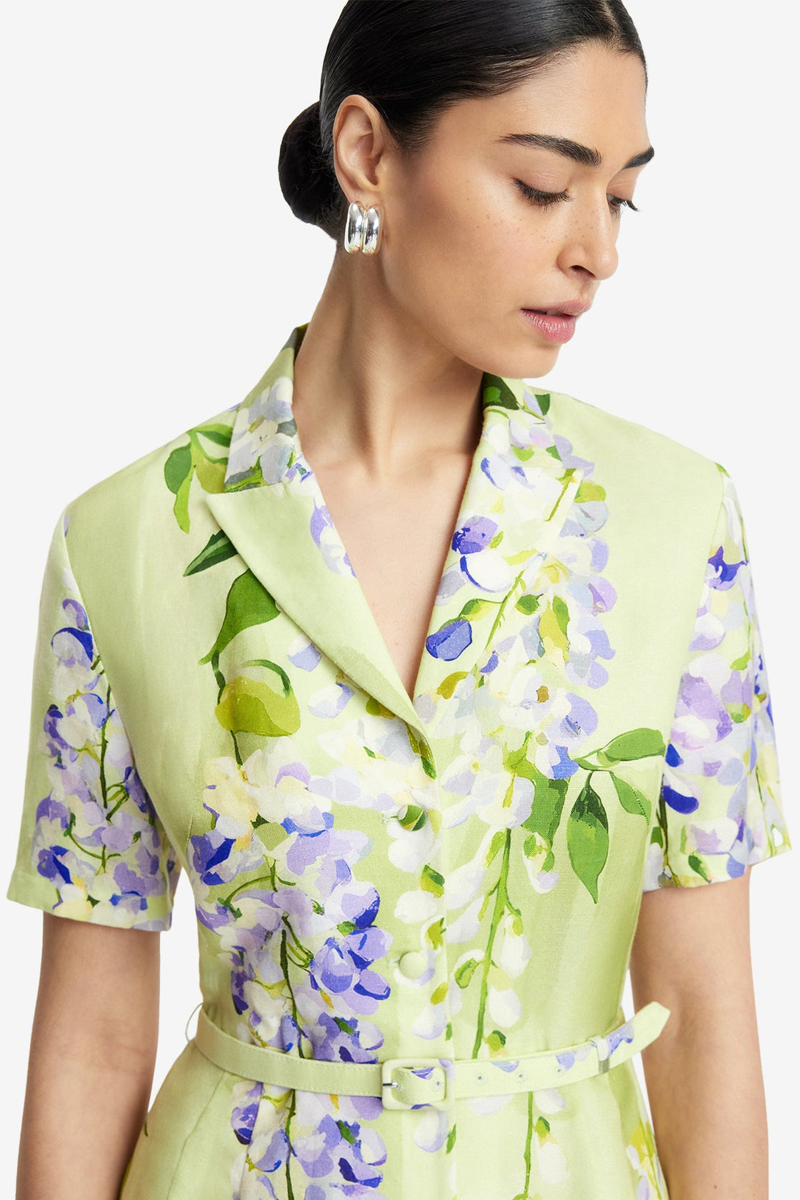 Brigitte Mini Dress - Wisteria Print LEO LIN Brigitte Mini Dress - Wisteria Print LEO LIN