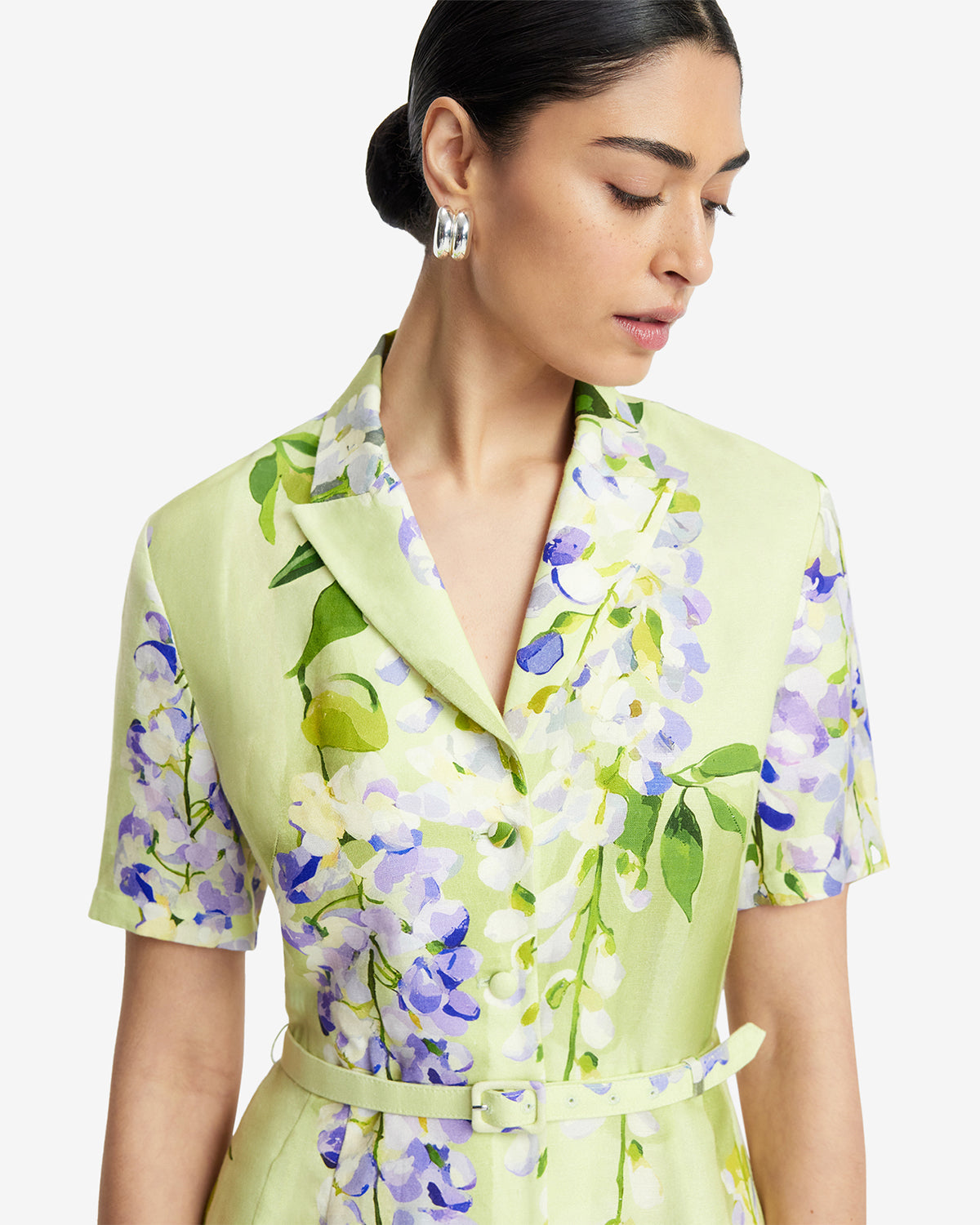 brigitte linen dress Brigitte Linen Midi Dress - Bouquets