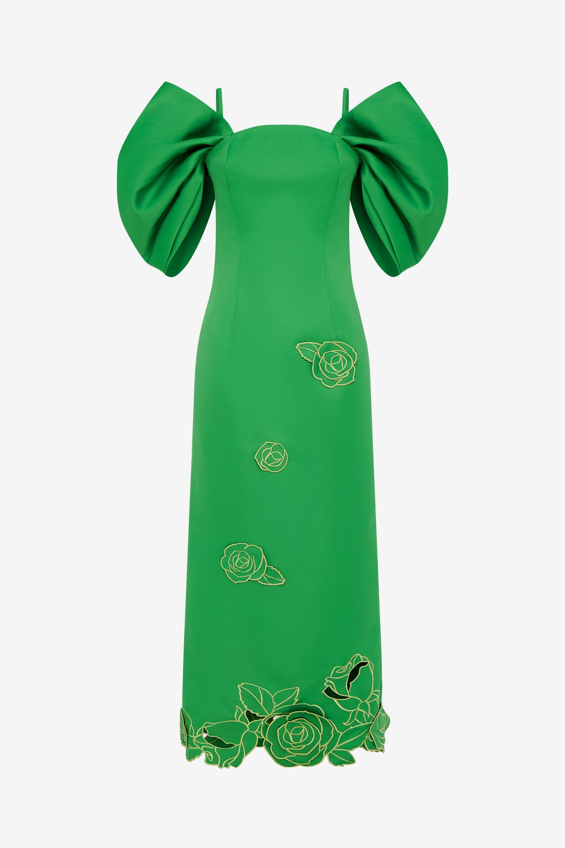 Exclusive LEO LIN Arabella Appliqué Maxi Dress - Verdant