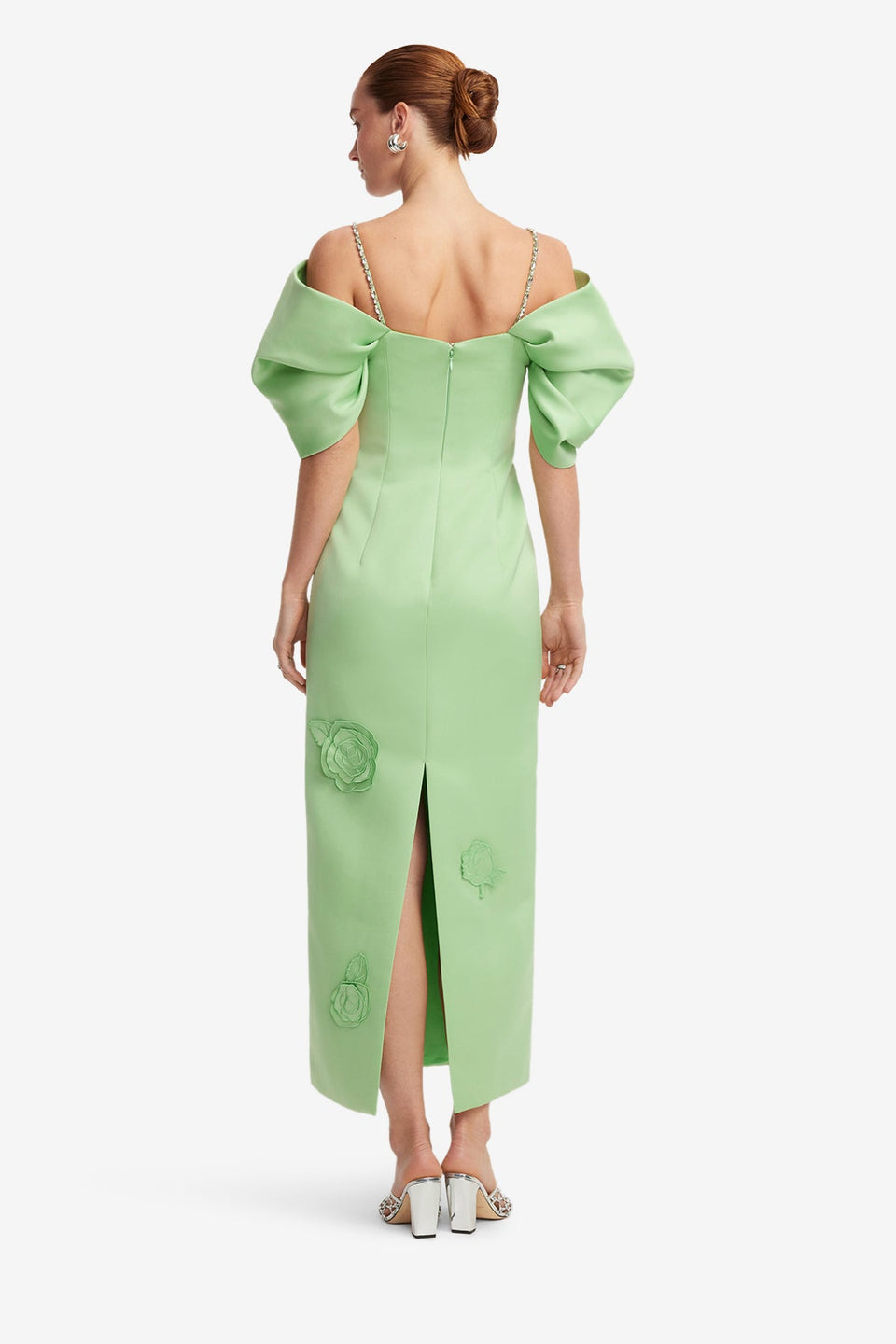 Exclusive LEO LIN Arabella Appliqué Maxi Dress - Juniper Green