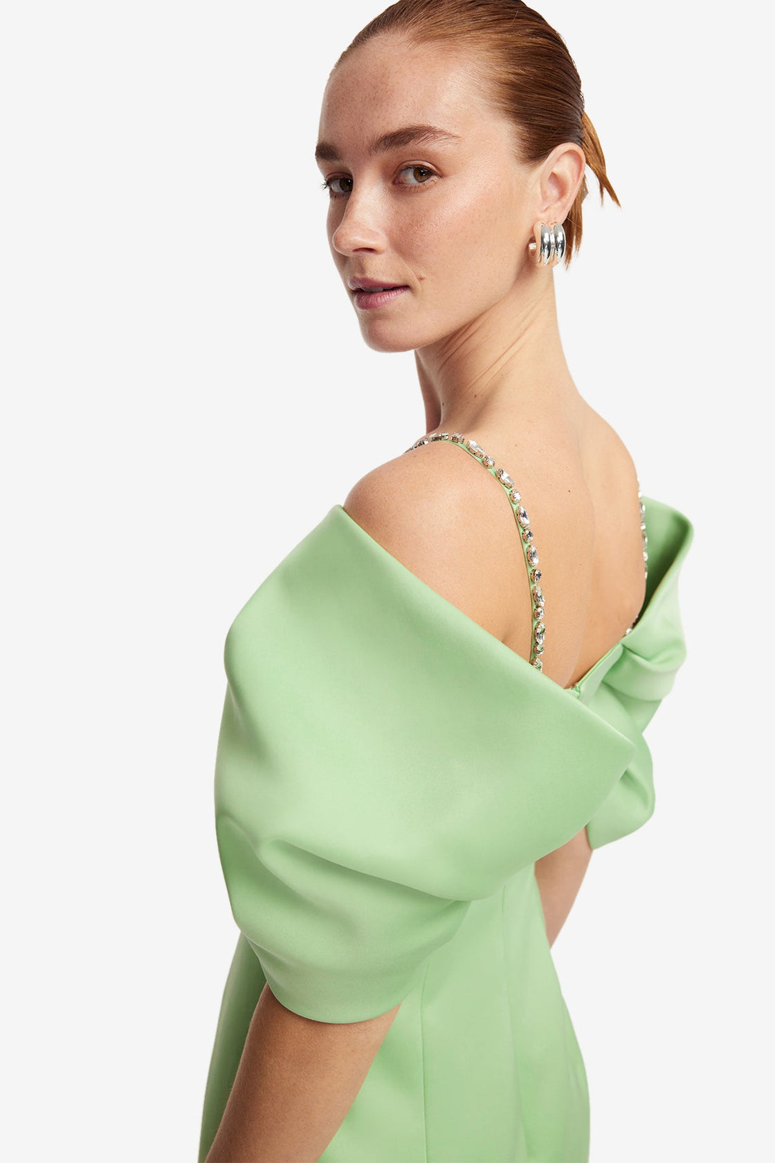 Exclusive LEO LIN Arabella Appliqué Maxi Dress - Juniper Green