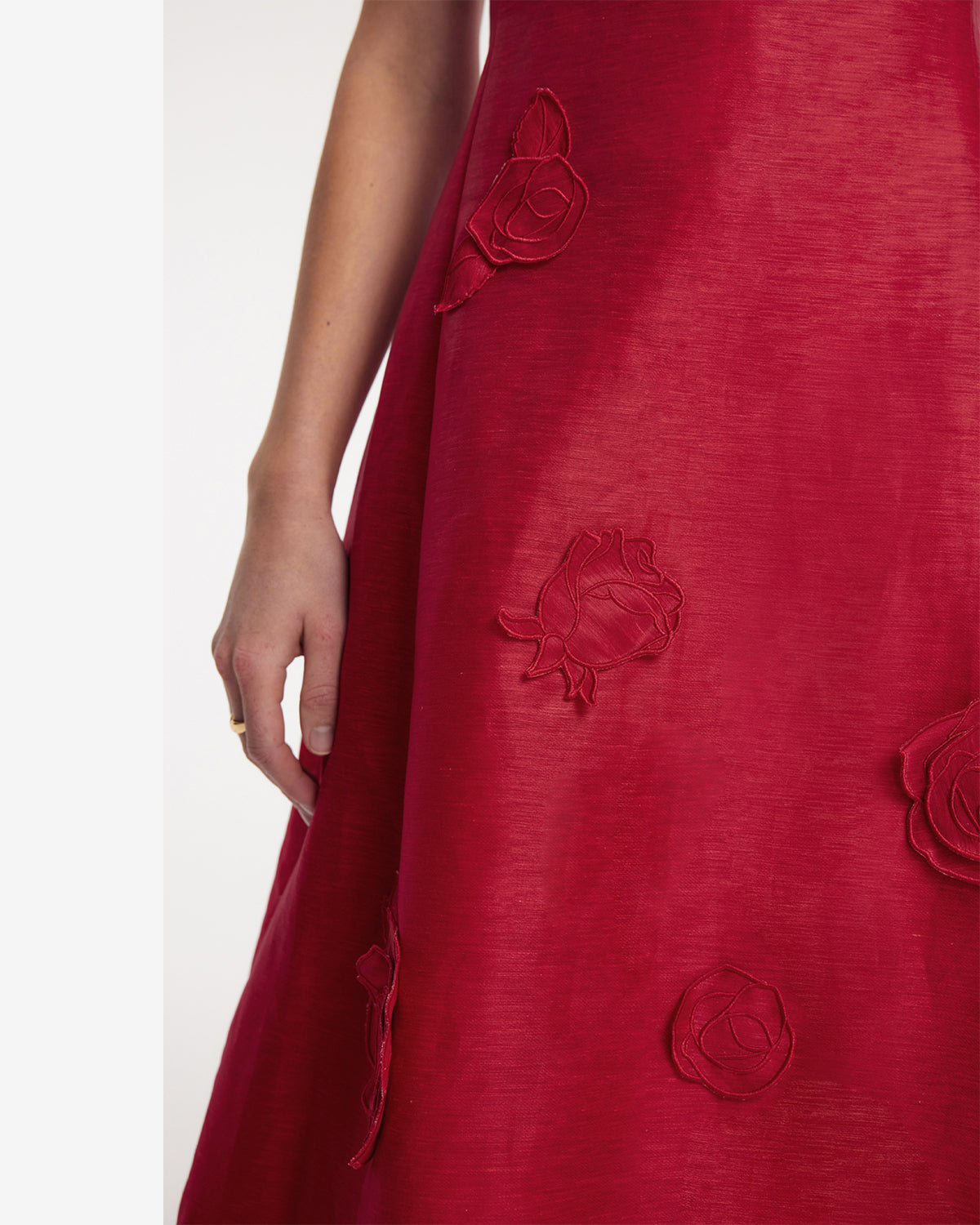 chinese dress ladies Cleo Appliqué Sleeveless Midi Dress
