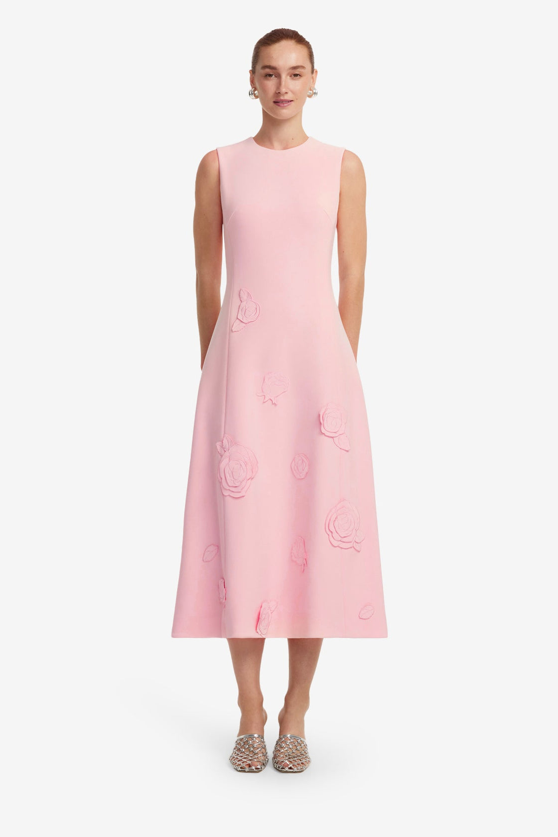 cleo pink dress Cleo Long Sleeve Lace Mini Dress - Hot Pink