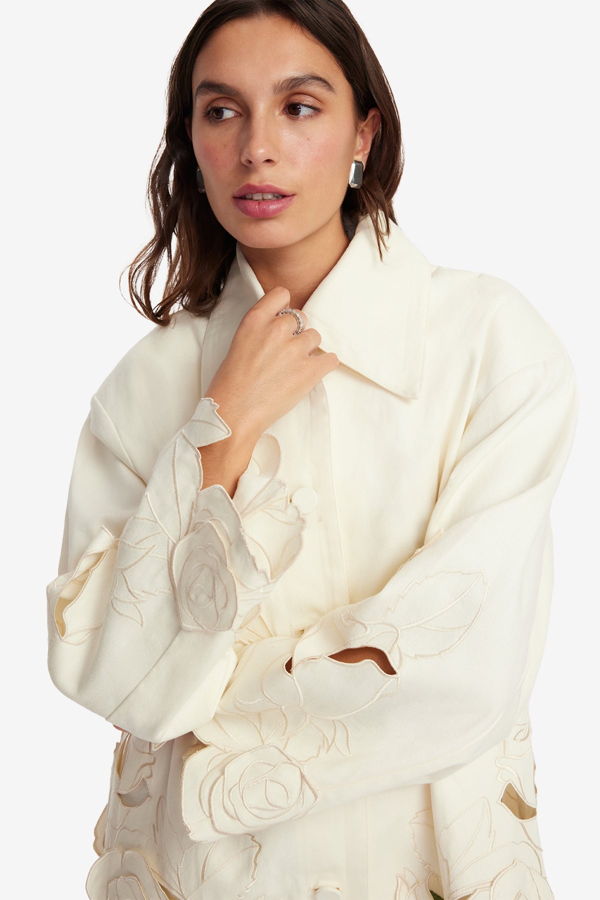 Jayna Appliqué Jacket - Snow – LEO LIN